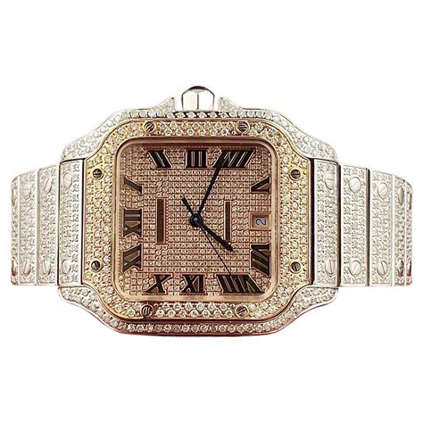 replica cartier watch iced out|cartier watch men's iced out.